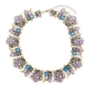 Deco Choker Purple Crystal Necklace N1123PR-J005